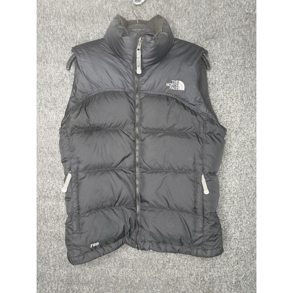 Vintage The North Face Vest Womens Medium Black 700 Down Puffer Insulated Nylon